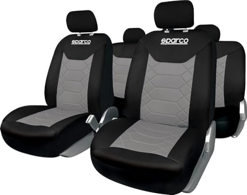 SPARCO SPC1016GR Komplettes Set Sitzbezüge Grau und Schwarz