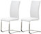 möbelando Schwingstuhl Stuhl Schwinger Esszimmerstuhl Freischwinger Muvo I (2er Set) (Weiß)