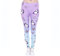 Hanessa Frauen Leggins Lila Türkis Bedruckte Leggings Hose Frühling Sommer Kleidung Einhorn und Süßigkeiten L22 Geschenk für Mädchen zu Weihnachten