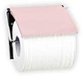 MSV Bad Serie Toilettenpapierhalter WC Rollenhalter Papierhalter Klopapierhalter mit Klappe - Pastellrosa