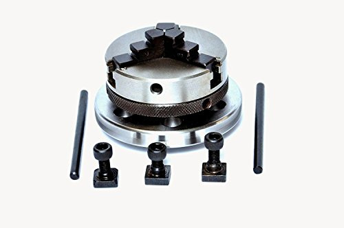 3 Jaw Self Centering Lathe Chuck 65mm with Backplate for 3 & 4 Rotary Tables