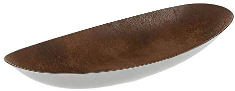matches21 Ovale Pflanzschale Pflanzgefäß oval Blumenschale Kunststoff Schale Rostoptik 1 STK. 40x17 cm