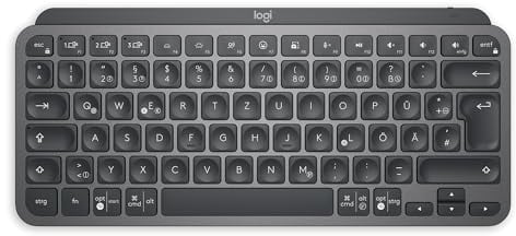 Logitech MX Keys Mini Kabellose Tastatur, Kompakt, Bluetooth, Hintergrundbeleuchtung, USB-C, Kompatibel mit Apple macOS, iOS, Windows, Linux, Android, Metallgehäuse - Graphit