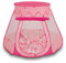 Selonis Baby Spielzelt Mit Plastikbällen Zelt 105X90cm/600 Bälle Plastikkugel Kinder, Pink:Puderrosa-Perle-Transparent