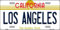 TammieLove Nummernschild Los Angeles Kalifornien Staat Hintergrund Neuheit Nummernschild Schild 15 x 30 cm