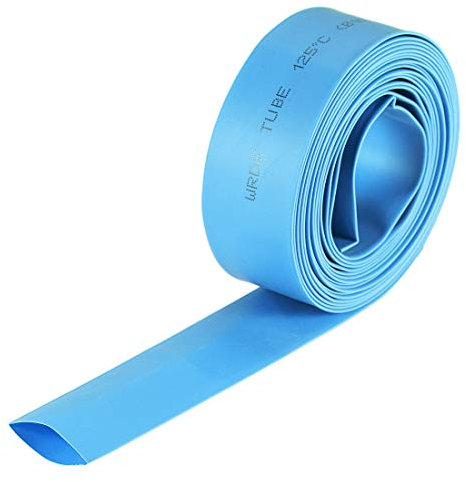 sourcing map Heat Shrink Tubing, 5/8(16mm) Dia 2:1 rate Shrinkable Tube Cable Sleeve 10ft - Blue