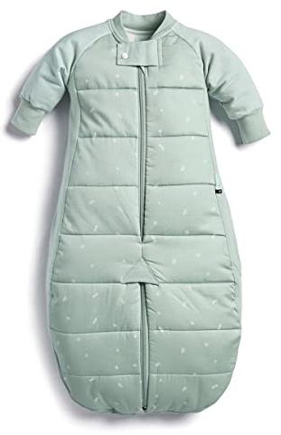 ergoPouch Baby Schlafsack, 2-4 Jahre, ideal im Winter | Sage | TOG 3.5 | Umwandelbar in einen Schlafsack mit Füßen/mit Beinen | Mit Ärmeln, 100% Bio Baumwolle, für Kinder