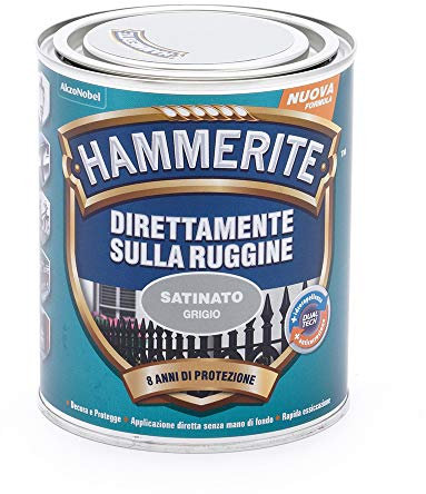 Hammerite Direttamente Sulla Ruggine Satinato Grigio 0.75 l
