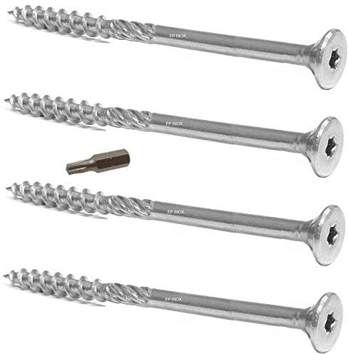 (100x Vis 6x120mm) Vis inox A2 Bois Tendre Six Lobe + 1 Embout GRATUIT - TX25