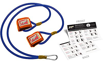 Jaeger J-Bands Resistance Bands for Pitchers. Baseball & Softball Pitching Trainer. Pitching Bands for Throwing. Training Equipment with Laminated Instructions