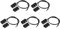 sourcing map Sensor de ventana de contacto de puerta con cable NC interruptor magnético de montaje en superficie, negro, 5 piezas