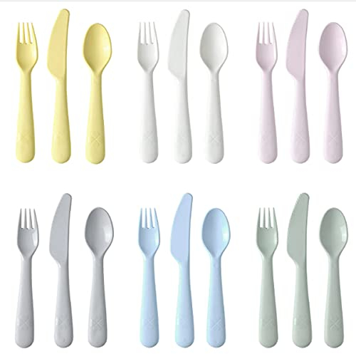 IKEA KALAS 704.613.85 Children's Cutlery Set 18 Pieces BPA-Free Suitable for Microwave and Dishwasher