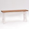 DESIGN DELIGHTS SITZBANK East | Mahagoni, 118x27,5x53cm (BxTxH) | natürliche Holzbank, rustikale Flurbank, Küchenbank, Vintage Beistellbank, Bettbank | Farbe: 06 weiß-Landhaus