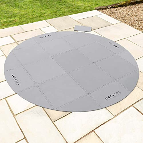 CosySpa Piso Protector para Bañeras Hidromasaje - Tapetes de Espuma | Tapiz Circular | Lámina de Espuma p/SPA Inchables | Accesorios para Bañeras de Hidromasaje (10mm)