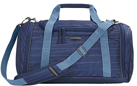 coocazoo Sporttasche „Diamond Lines“, blau, Hauptfach, Nasswäschefach, Seitentasche, Reflektoren, 20 Liter, ab der 3. Klasse