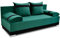 Bonni Schlafsofa Orlean Plus, Sofa mit Bettkasten und Schlaffunktionn, Klappsofa, Schlafcouch, Bettsofa, Couch vom Hersteller,Couch, Couchgarnitur, Sofagarnitur (Königsgrün/Schwarz)