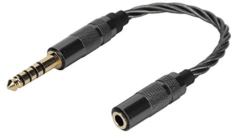 Silver Plated Audio Adapter Cable 4.4mm Balanced Male to 3.5mm Stereo Female Adapter Headphone Cable for NW‑ZX507 DMP‑Z1 NW‑ZX300A NW‑WM1Z
