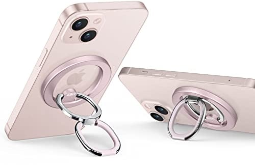ESR HaloLock Magnetischer Handy Ringhalter, Fingerhalter kompatibel mit MagSafe Handy Ring Ständer Griff kompatibel mit iPhone 16/15/14/13/12 Serie, S25, Verstellbarer Ständer, Pastellrosa