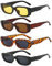 Unning 4 Pack Retro Rectangle Sunglasses Women Vintage 90s Trendy Sunglasses Set Square Glasses for Women Men
