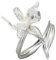 HGJH Ring Silber 925 Damen, S925 Sterling Silber Iris Ring Verstellbare Ringe Mode Eleganz Offener Ring Silber Ewigkeitsring Hochzeit Charme Schmuck Geschenke Für Mädchen Damen