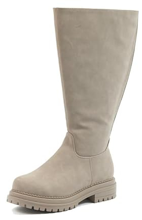 GABYLOU Stivali XL a polpaccio largo - Modello Emilie. Lt Taupe. 40