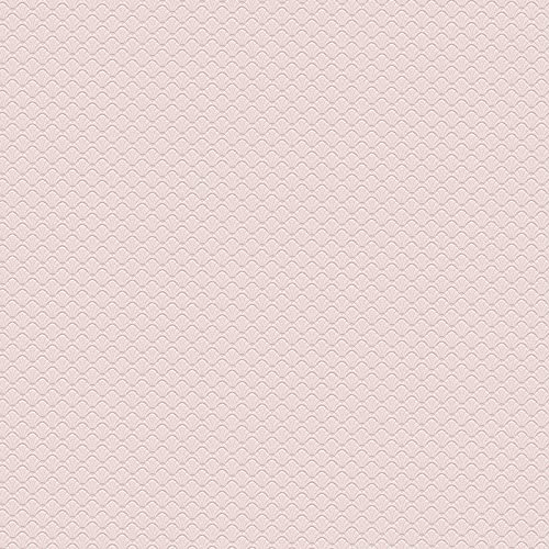 BRICOFLOR Art-déco-Tapete | Rosa Vliestapete mit Vinyl | Dezente Tapete in Pastellfarben | Hellrosa Tapete mit Muster ideal für Schlafzimmer und Wohnzimmer