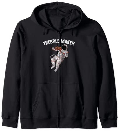 Trebble Maker Jeu de cordes de violon astronaute Sweat à Capuche