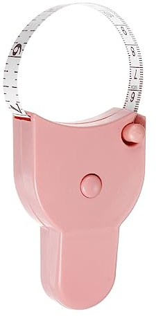 sourcing map Body Measure Tape 60 150cm Automatic Telescopic Tape Measure Retractable Measuring Tape with Lock Pin & Push-Button for Body Measurements, Sewing, Fabric, Cloth, Pink