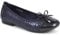 Simple Slip-On Ballet Pumps - Navy-Navy Patent Size 7