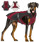 ALAGIRLS Hundemantel Französische Bulldogge Hunderegenmantel mit Bauchschutz Hundejacke wasserdichte Hundemantel Winter Hunde Winter Herbst Warme Hundebekleidung für Große Hund ALADC1105-Red-XXL