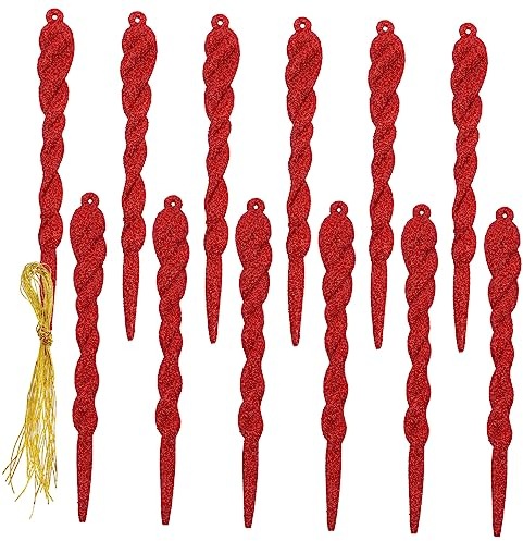 HOOTNEE Schöne 12 Pack Weihnachten Baum Rot Decor Weihnachten Hängende Ornamente Für