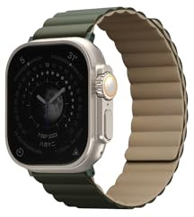 UNIQ Revix Uhrenarmband, kompatibel mit Apple Watch (49 mm) GreenTan