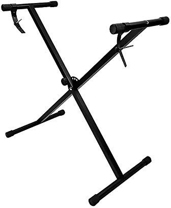 YIWENG Universal Faltbare Piano Keyboard Ständerhalterung X-Style Hochleistungsmetallmaterial mit rutschfesten Gummikappen für Digital Piano MIDI Keyboard,Tastaturhalterung
