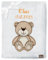 Be Mammy Personalisierte Babydecke mit 3D Applikation Warme Kuscheldecke mit Namen und Geburtsdatum; Perfektes Baby Geschenk; Blanket; Krabbeldecke BE20-280 (Hellgrau - Bär)