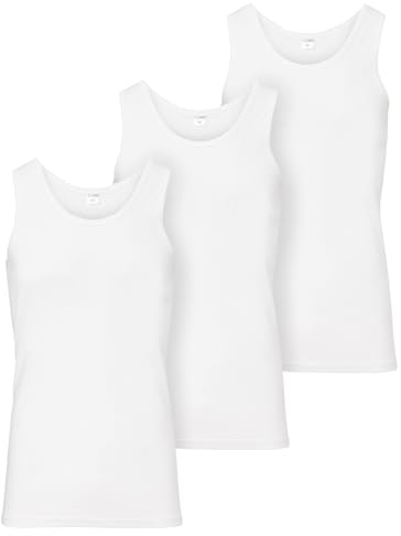 Ladeheid Unterhemd Herren Ärmellos Baumwolle Underwear Men - Weiches, Komfortables Tank Top Herren Unterwäsche, Unterhemden, Set 3 Stück LA40-258 (Weiß, XXL)