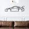 for Porsche GT3, Metall Wandbild, Wanddeko, Auto Silhouette, Metal Car Wall Art (Größe: 200 cm (78))