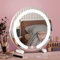 Lvifur LED Schminkspiegel mit Beleuchtung,360°Drehbar Tischspiegel für Make Up,Kosmetikspiegel für Schminken Gesichtspflege und Rasieren