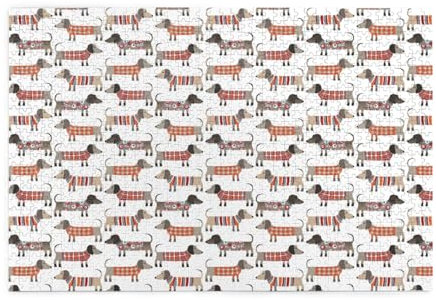 Dachshund Sausage Dog, Jigsaw Puzzles 1000 Pieces Wooden Jigsaw Toy Family Game Wall Decor