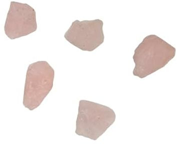 Pietra quarzo rosa naturale da 20 a 30 mm 5 pezzi, quarzo rosa grezzo protezione, cristallo di quarzo rosa naturale per la fabbricazione di gioielli (quarzo rosa, 5)