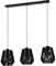 EGLO Hängelampe Persley, Pendelleuchte über Esstisch, Esszimmerlampe 3-flammig im Japan-Stil, Metall und Papier in Schwarz, FSC-Zertifiziert, E27 Fassung, 92 cm