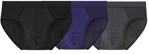 MEIION boxhero Pack de 3 Slips en Fibre de Bambou Pack de 3 Slips en Fibre de Bambou - Ultra Doux, Respirants et Éco-Responsables - Confort Optimal pour Hommes
