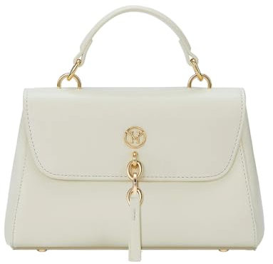 VICTORIA HYDE Kleine Damen-Handtasche, Umhängetasche, Henkeltasche, Weiß