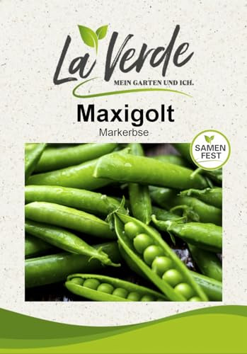 La Verde MEIN GARTEN UND ICH. Maxigolt Markerbse Samen für ca. 100 Pflanzen, ertragreiche Erbse mit großen süßen Körnern, robust & standfest, Saatgut ohne Gentechnik