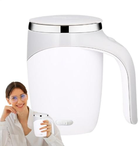 Mezclador de café portátil, taza de acero inoxidable, aislamiento de doble pared, taza de café térmica, taza batidora automática, mezclador a pilas, taza agitadora para café, leche y té
