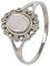 mantraroma Damen Ring Silber mit Stein Rosenquarz Edelstein rosa dezent verspielt