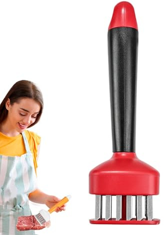Schiacciapatoi in acciaio inox, strumento per sminuzzare carne, strumento per aghi per decespugliatore per bistecche, pollo, maiale, tacchino, pesce, manzo