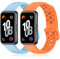 ENCorrea 2 Pezzis Cinturino Compatibile con Huawei Band 10/Huawei Band 9/Huawei Band 8, Sportivo Impermeabile Regolabile Silicone Bracciale per Huawei Band 10/9/8. (No host)