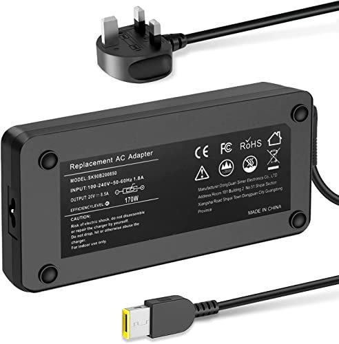 170W USB Compatible for Lenovo Laptop Charger,Suitable for ThinkPad T440 T440S T540 W541 T550 P51 Ideapad 7710 700-15 Legion R7000 2020 Power Adapter