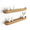 MATERIUM® „ARC“ Wandregal Holz – 2er Set – Schweberegal mit Echtholz-Furnier – Minimalistisch & funktional – 58 cm Floating Shelves, Ablage für Wohnzimmer, Flur, Bad & Küche (Eiche 2X)