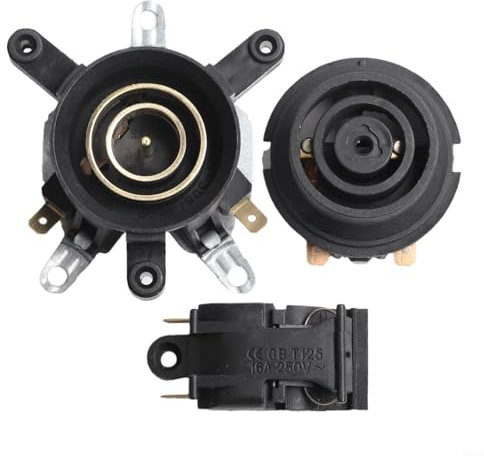 Honseadek 3 Piece Electric Kettle Base Socket Kit, Temperature Control Switch Connector Replacement Parts, Heating Element Components